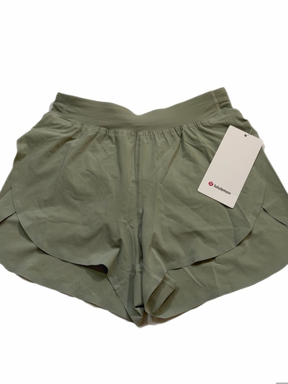 NWT Lululemon Fast & Free High-Rise Split Short 3" (Fog Green) Size XS